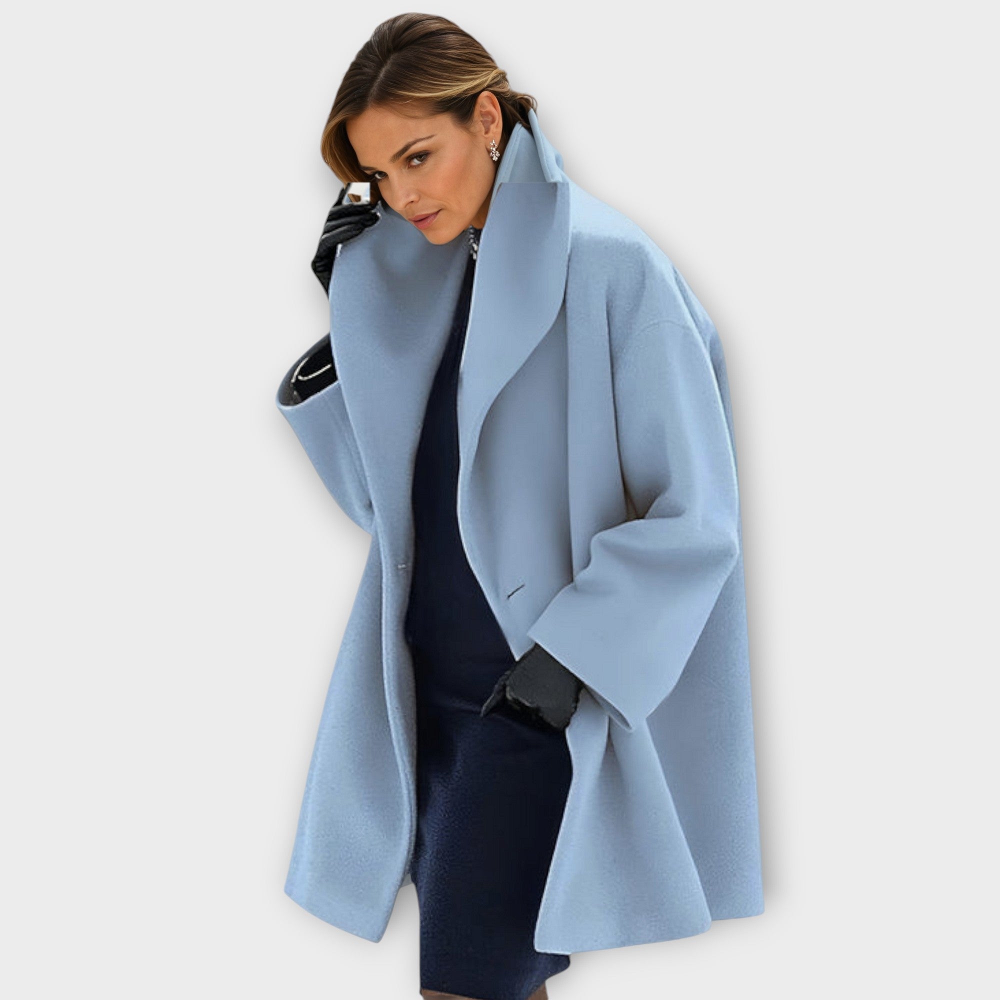 EMILIA - Manteau long en laine et coupe-vent