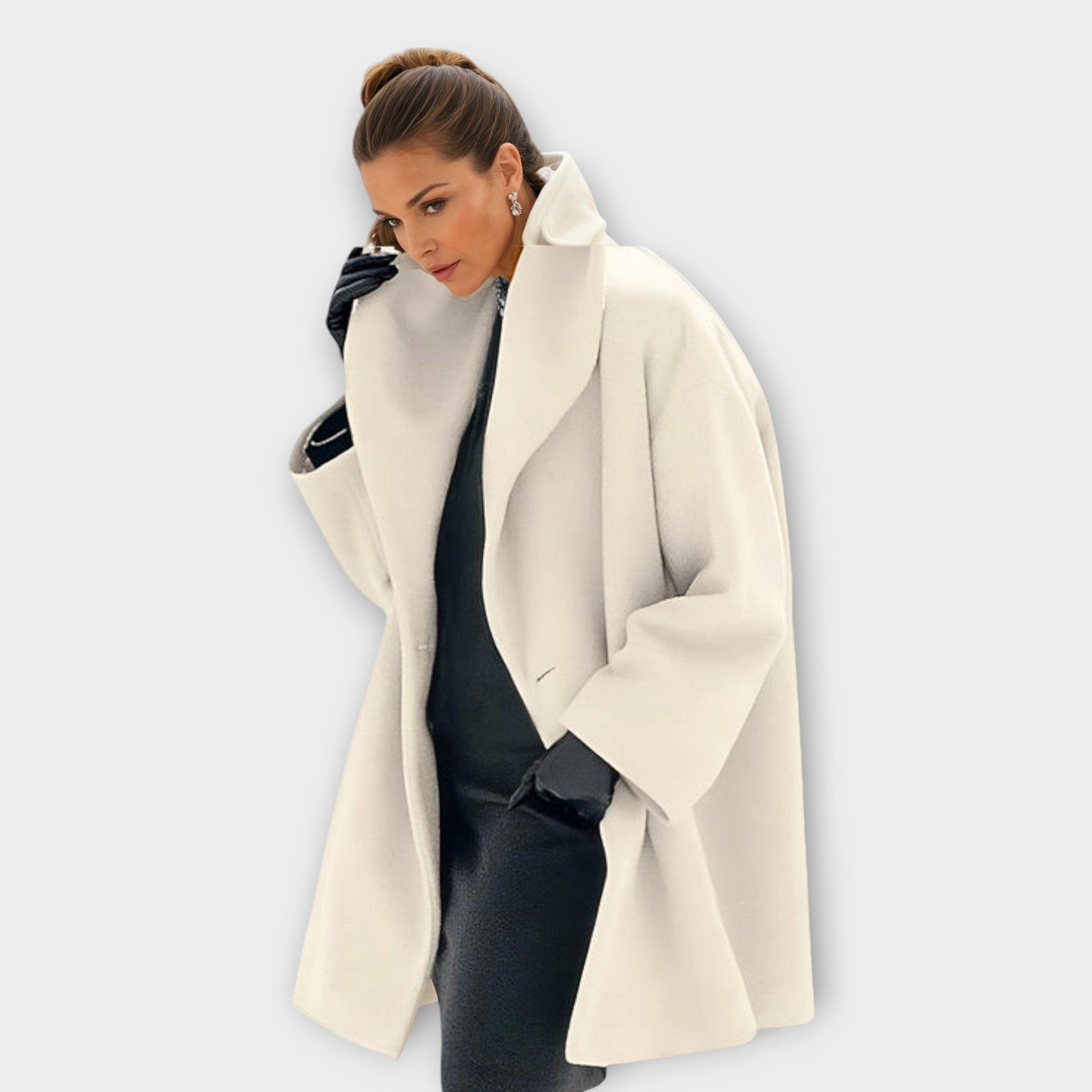 EMILIA - Manteau long en laine et coupe-vent