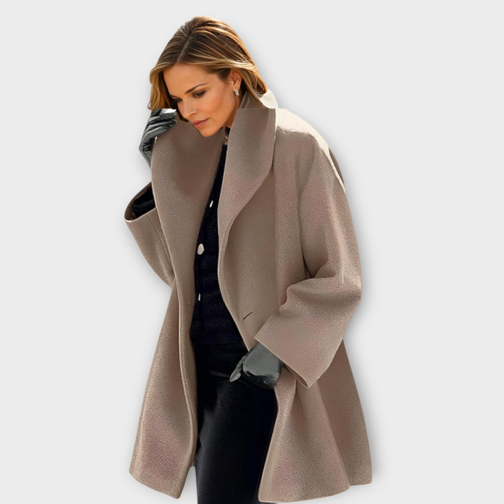 EMILIA - Manteau long en laine et coupe-vent